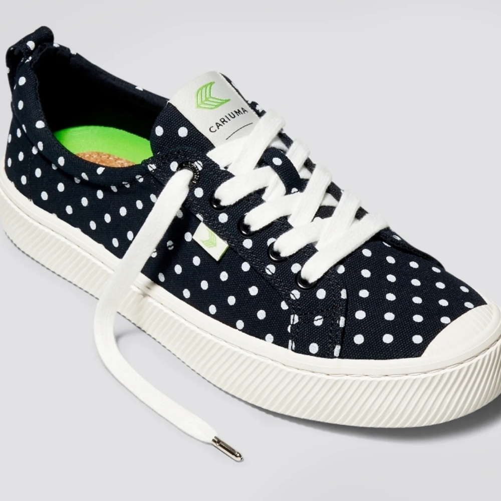 Cariuma Black and White Polka Dot Sneakers - Picture 4 of 10